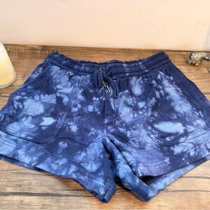 Women’s Athleta Farallon Shorts | Blue Tie Dye Cotton